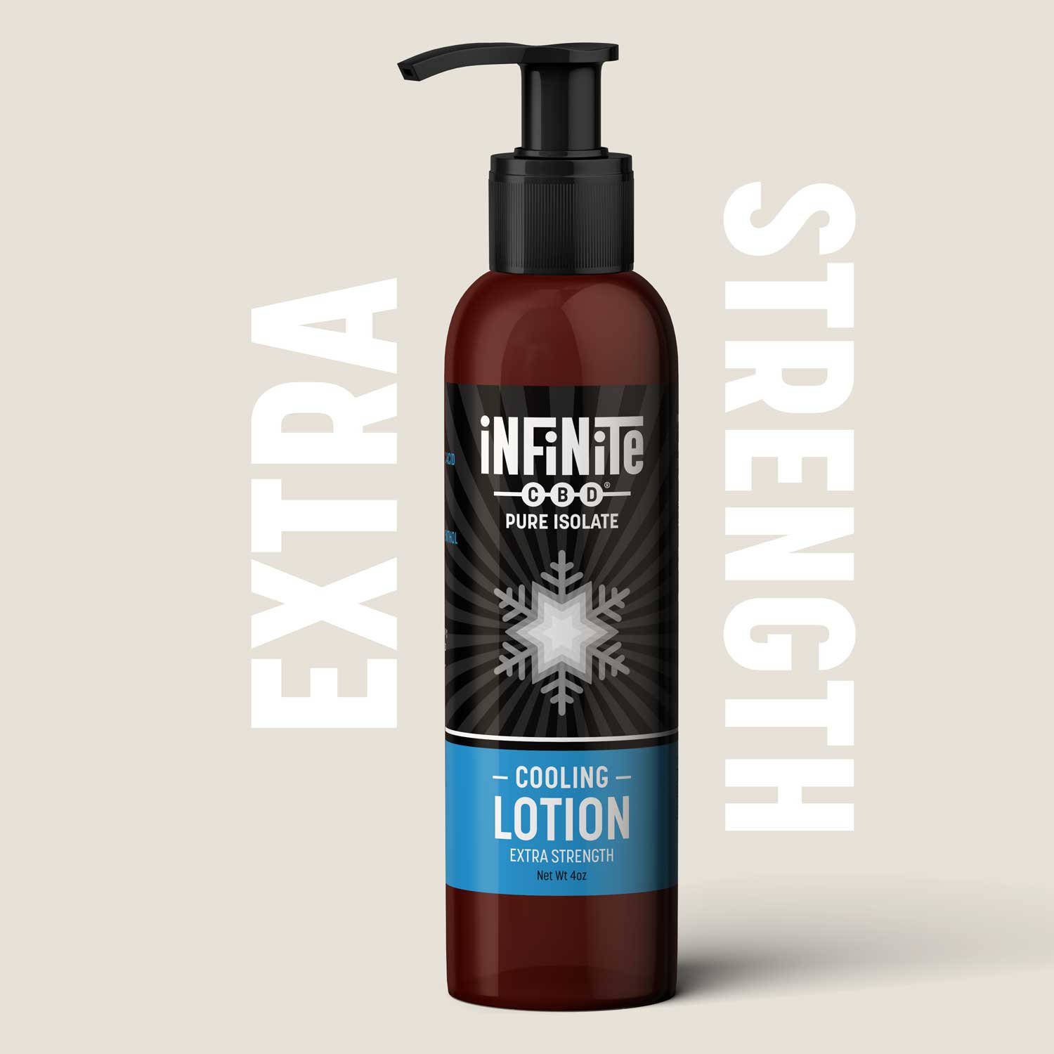 Topical Lotion<br>Formulation: Cooling<br>CBD: Pure Isolate (Zero THC)<br>Strength: Extra (1000mg/bottle)