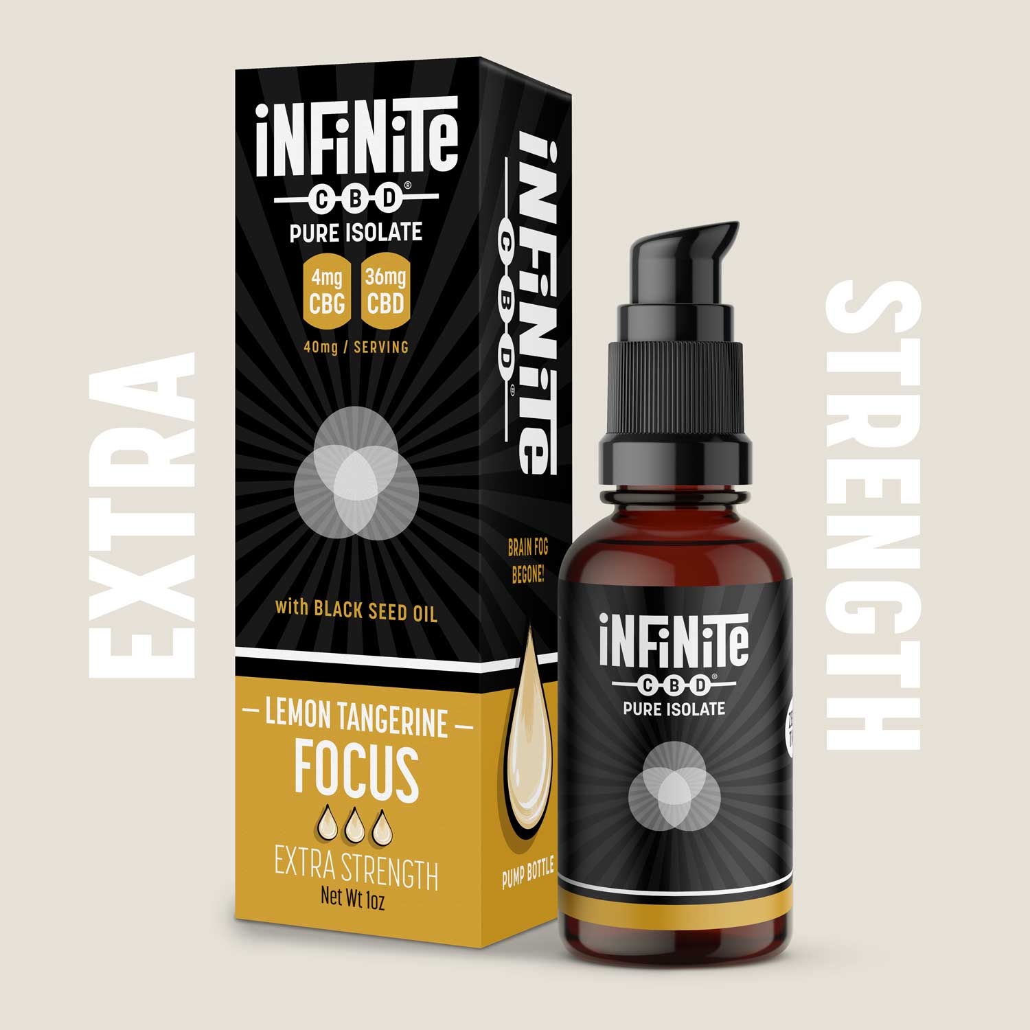 Tinctures<br>Formulation: Focus<br>CBD: Pure Isolate (Zero THC)<br>Strength: Extra (40mg/serving)